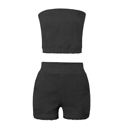 Women's Fleece Vest & Shorts Set