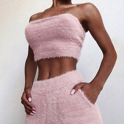 Women's Fleece Vest & Shorts Set